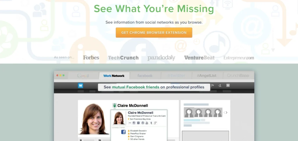 screenshot of discover.ly chrome extension