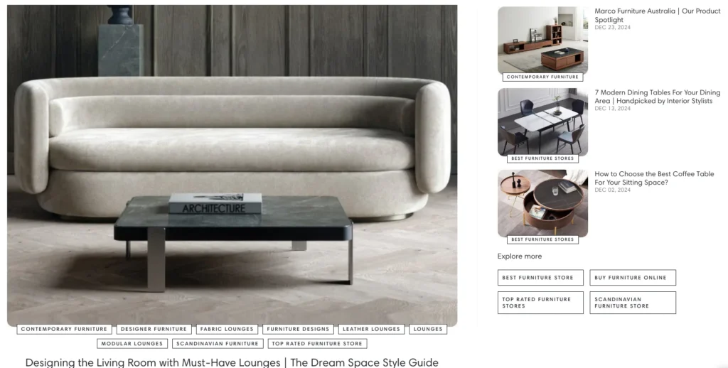 shopify blog about elegant beige fabric lounge showcasing 2025 modern furniture trends
